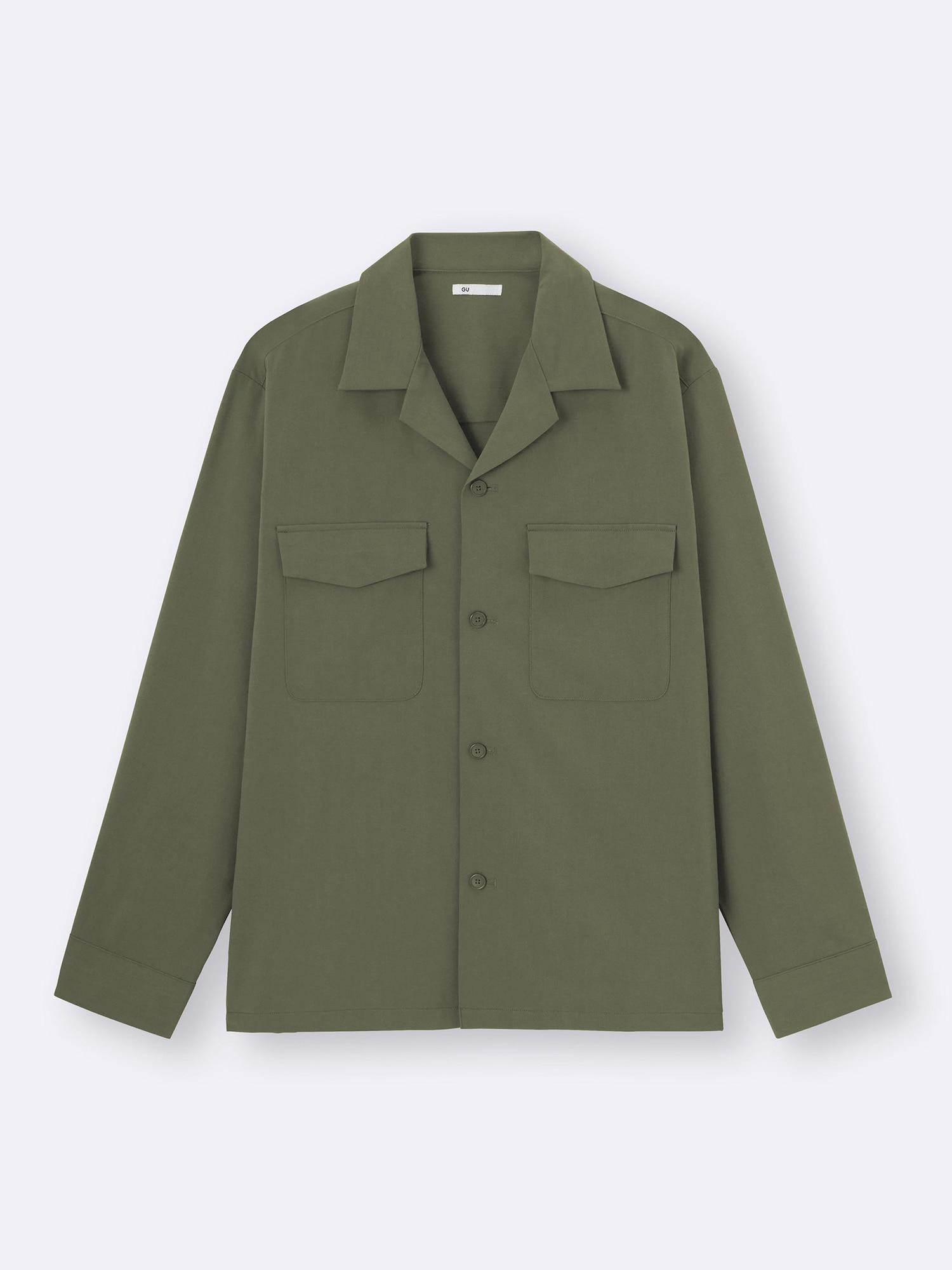 Double Pocket Open Collar Shirt | GU US