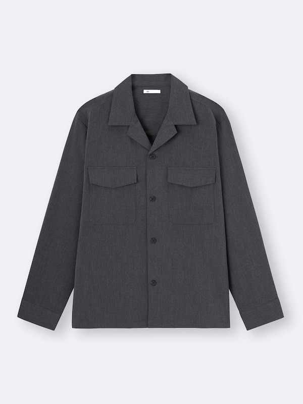 Double Pocket Open Collar Shirt