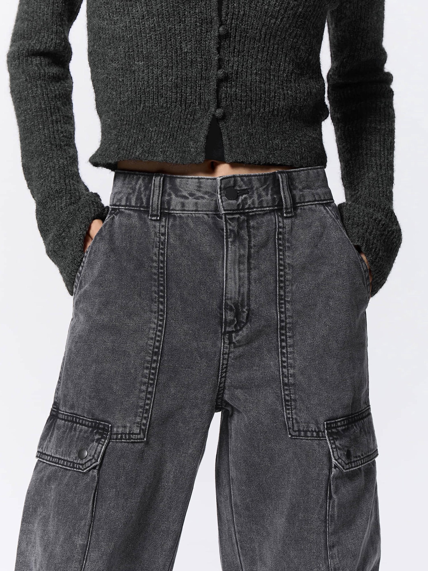 Barrel Leg Cargo Jeans | GU US