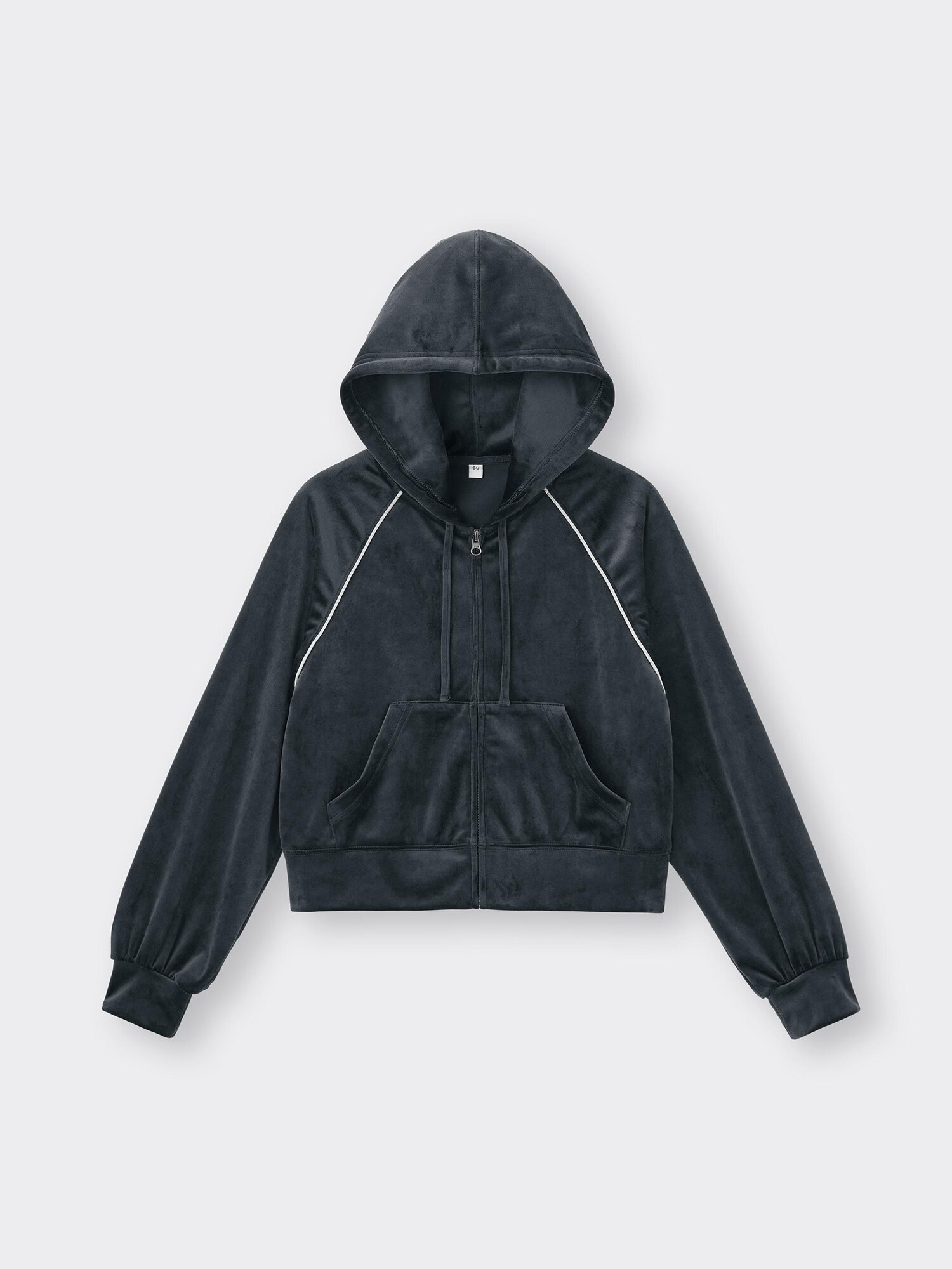 Velour Full-Zip Hoodie | GU US