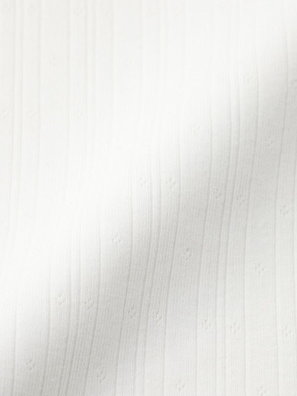 Cotton Blend Ribbed Cropped Lace Camisole Dry