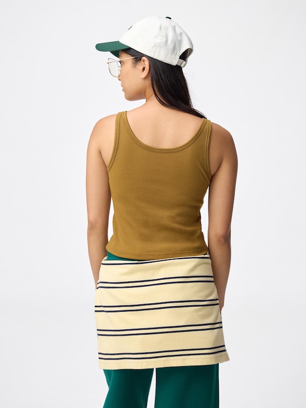 Bra-Feel Cropped Ribbed Tank Top