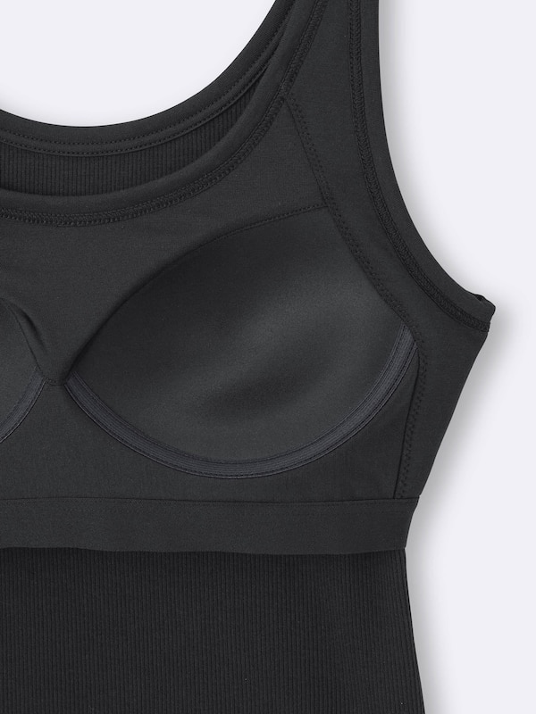 Bra-Feel Cropped Ribbed Tank Top