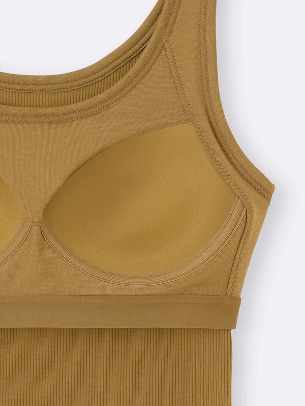 Bra-Feel Cropped Ribbed Tank Top