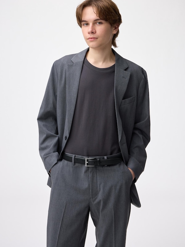 Leather Side-Stitched Belt | Adjustable