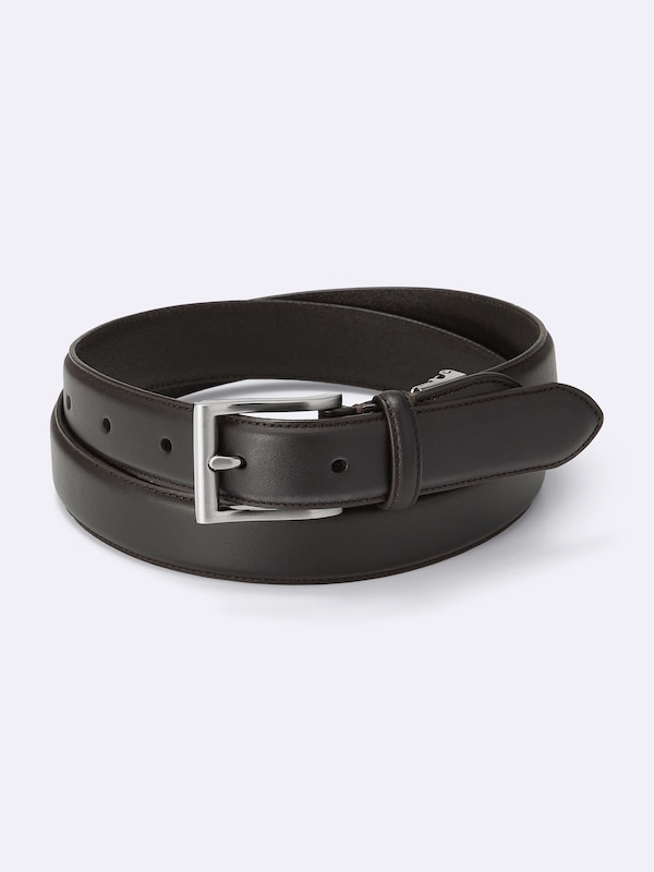 Leather Side-Stitched Belt | Adjustable