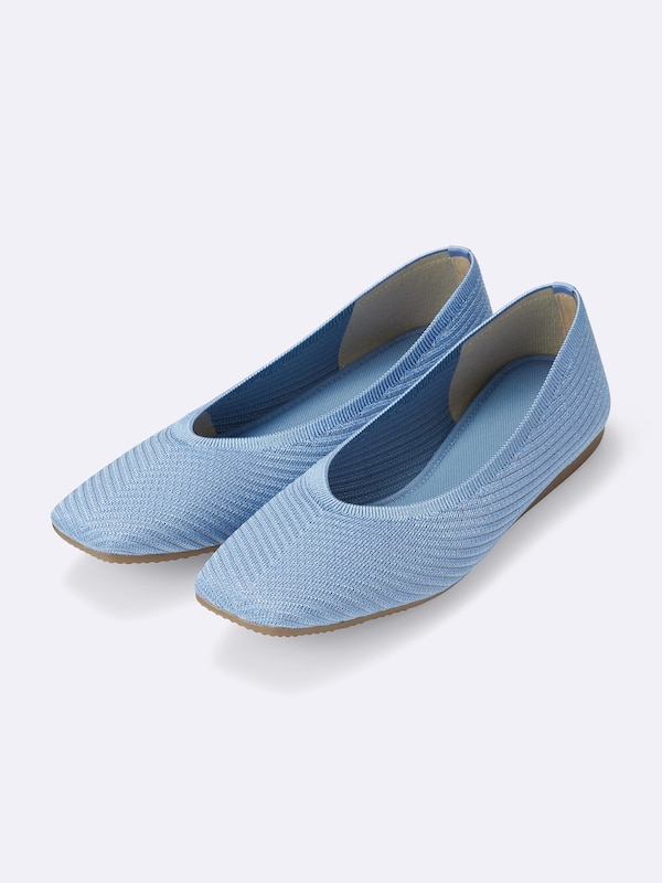 Washable Knitted Square Toe Shoes