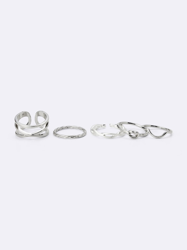 Narrow Metal Ring 5-Pack