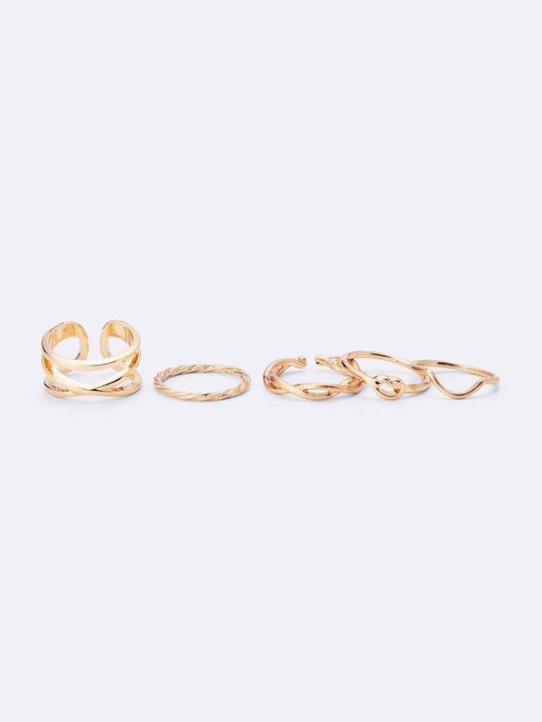 Narrow Metal Ring 5-Pack