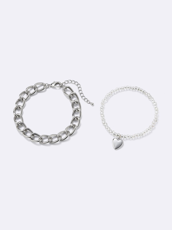 Heart Motif Beaded Bracelet