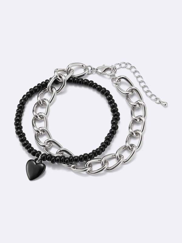 Heart Motif Beaded Bracelet