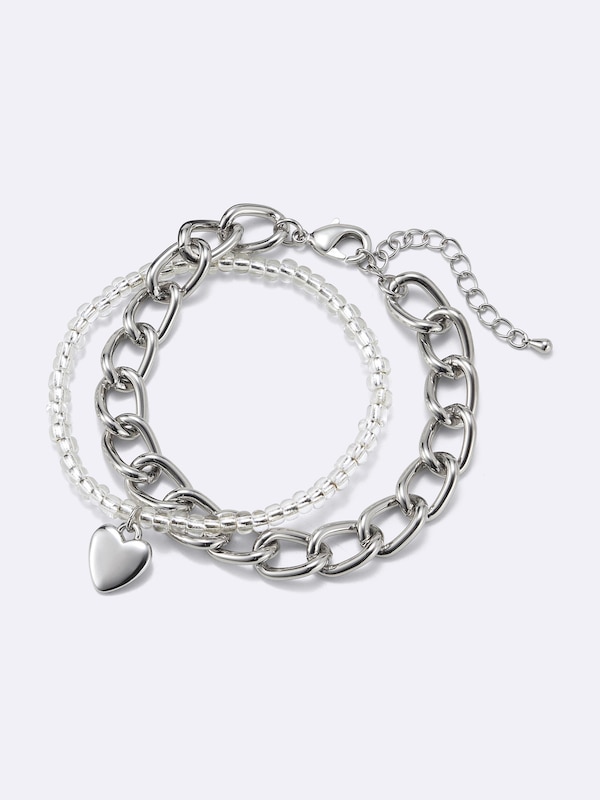 Heart Motif Beaded Bracelet