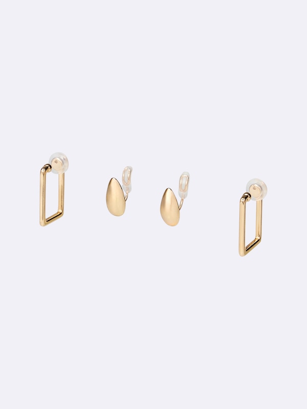 Square Hoop Clip-On Earrings 2-Pack