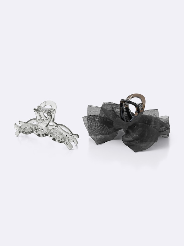 Tulle Ribbon Hair Clip 2-Pack