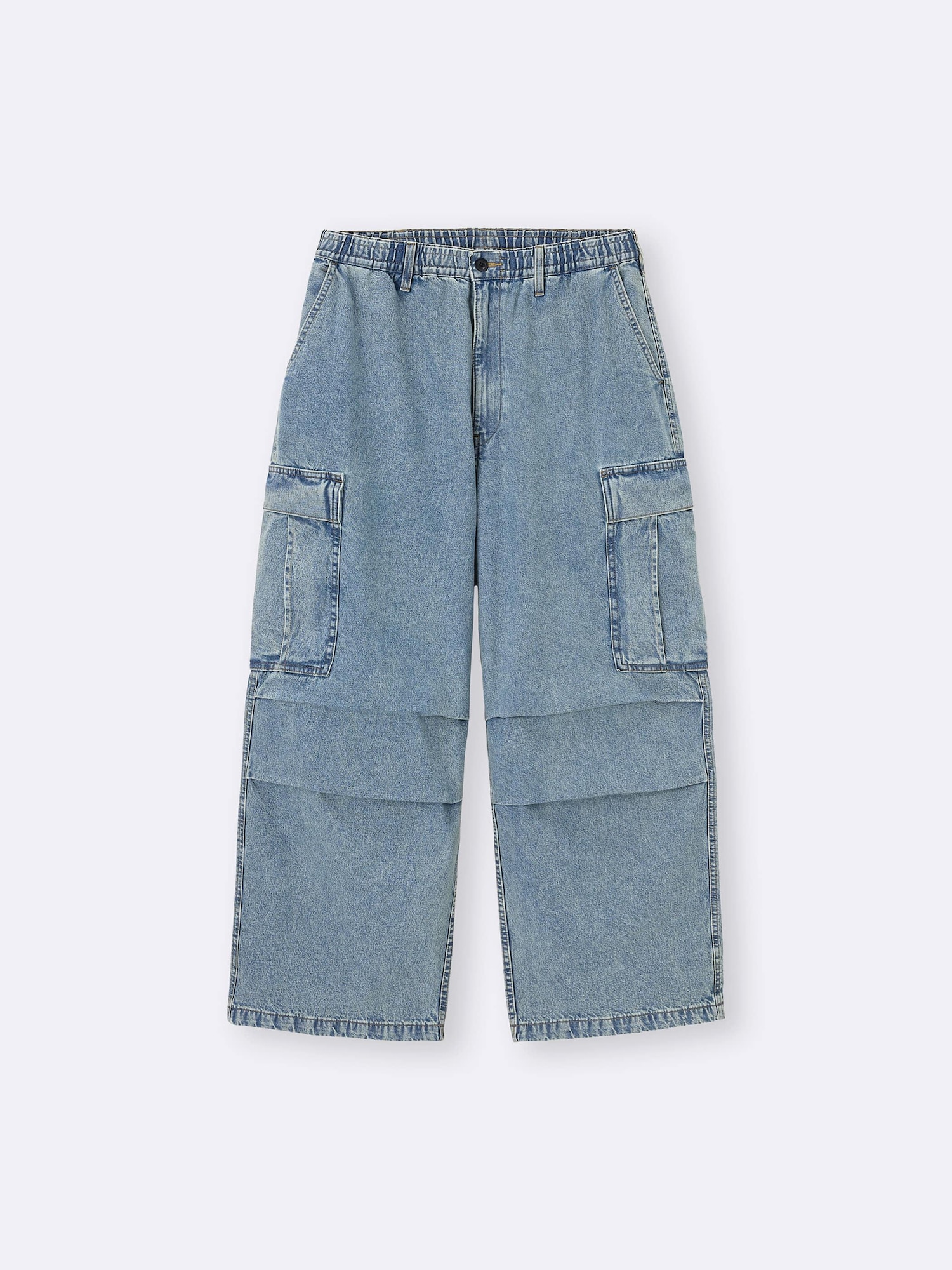 Unisex Denim Super Wide Cargo Pants | GU US