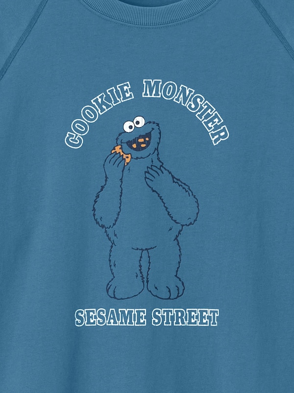 Sweat Look T-Shirt | HalfSlv | Sesame Street