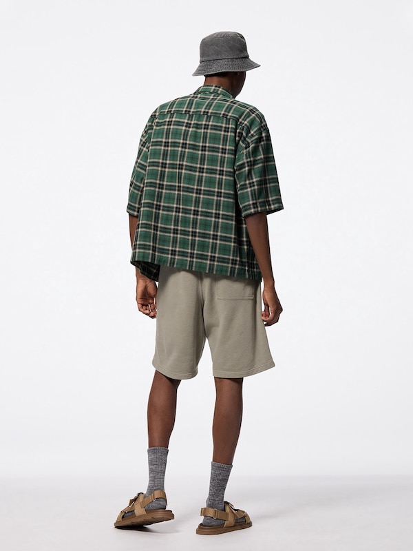 Washed Sweat Knee Length Shorts