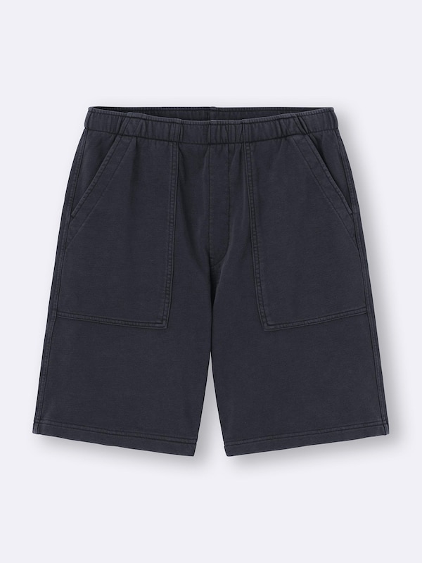 Washed Sweat Knee Length Shorts