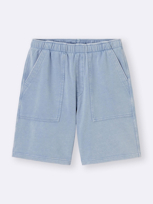 Washed Sweat Knee Length Shorts