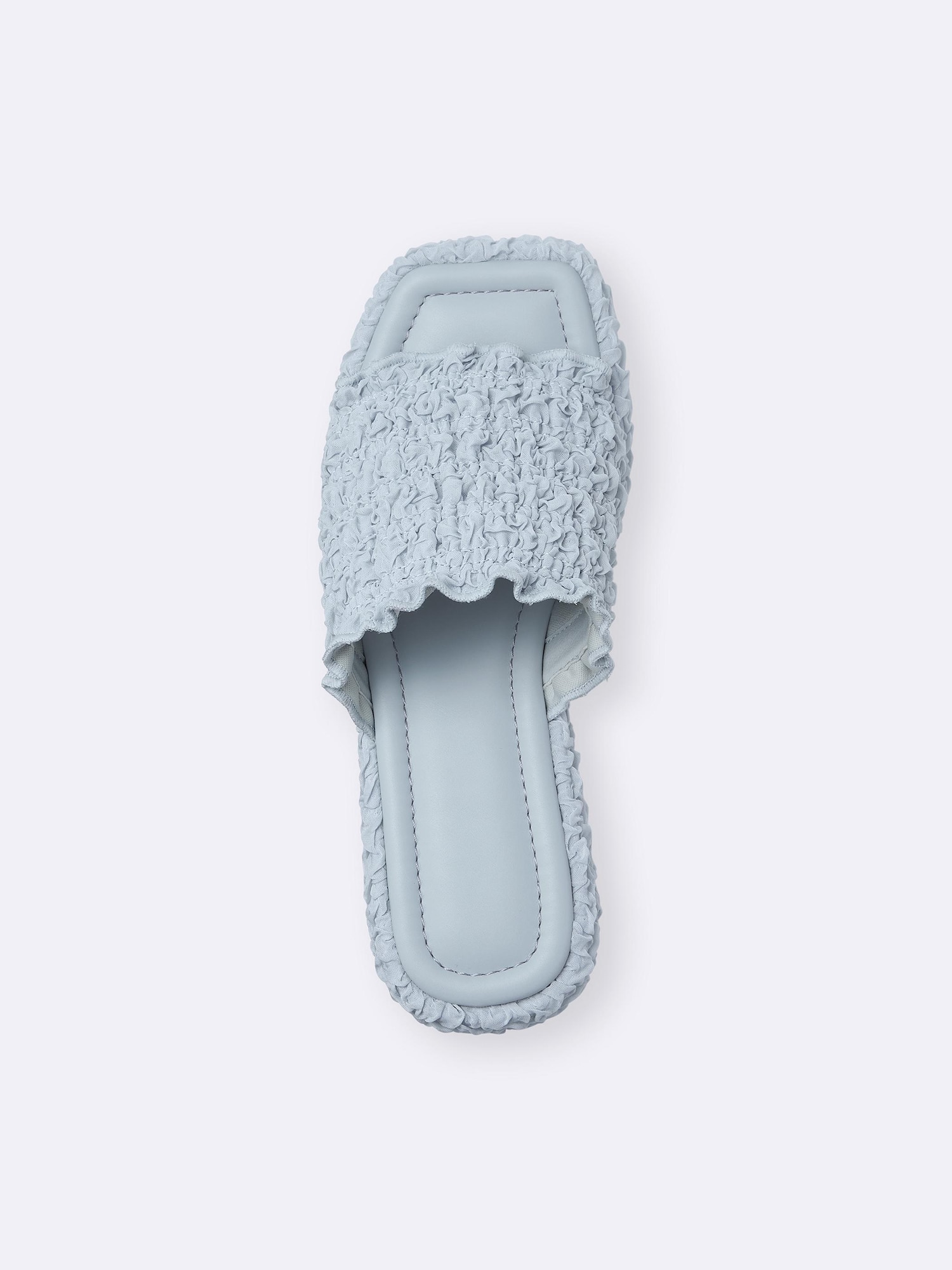 【COLOR iN ID】silver point platform mule Shirring Platform Mules | GU US