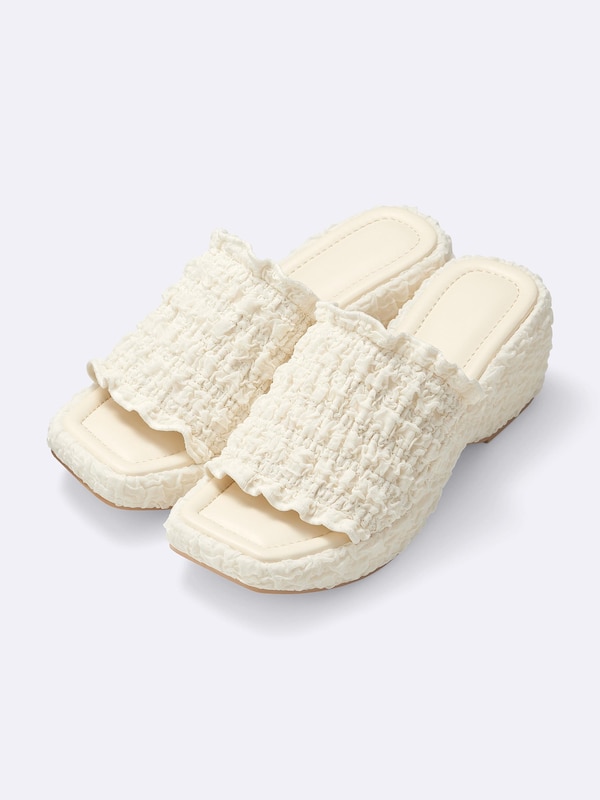 Shirring Platform Mules