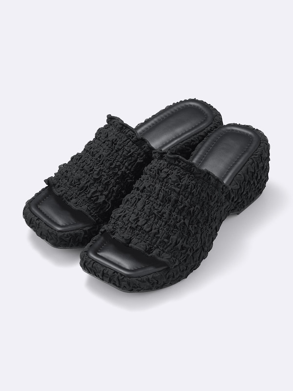 Shirring Platform Mules