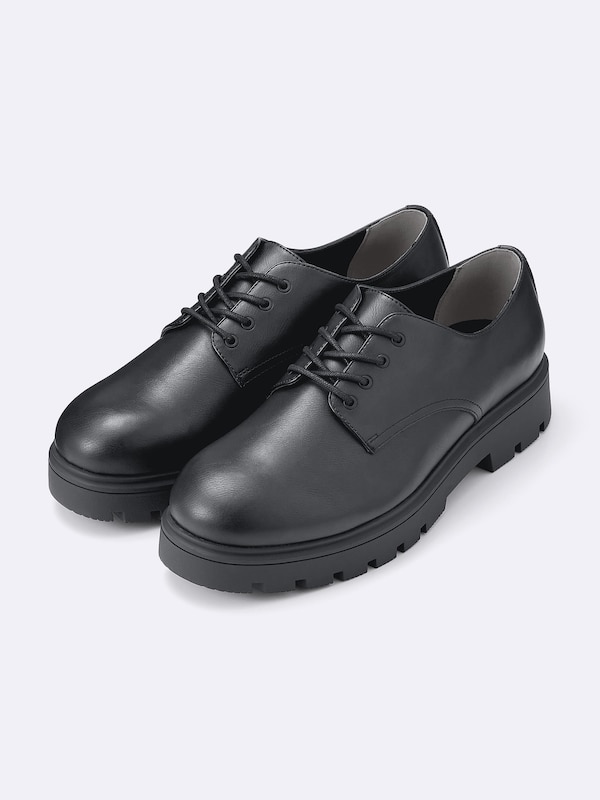 Chunky Sole Plain Toe Shoes
