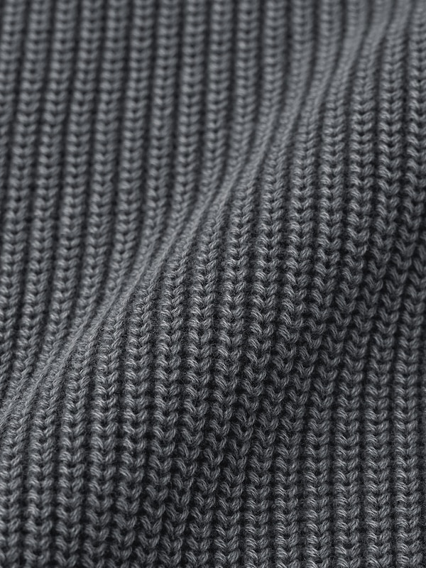 Washed Ribbed Crew Neck Sweater