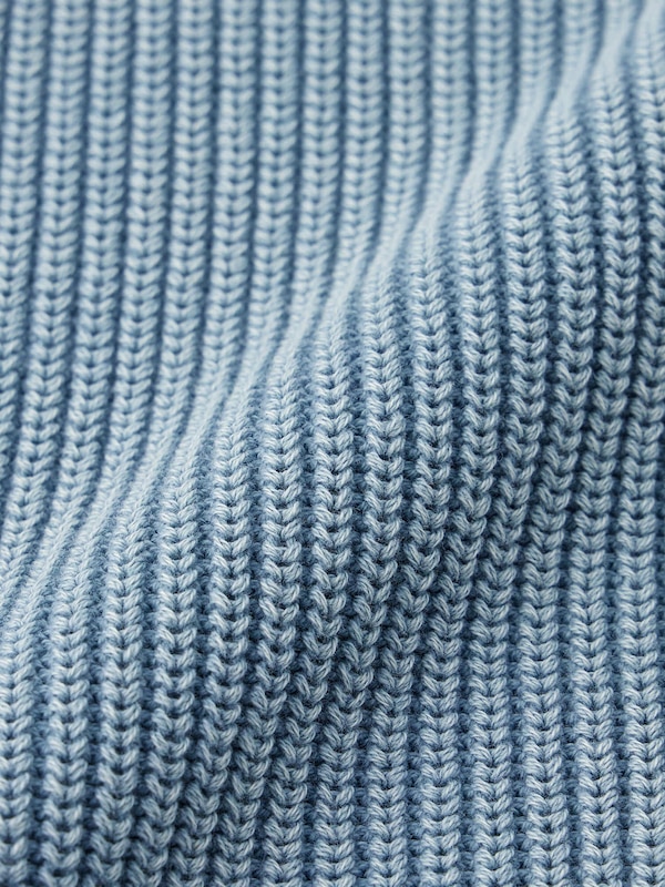 Washed Ribbed V Neck Cardigan