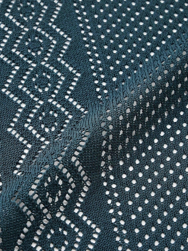 Washable Mesh Knitted Shirt | HalfSlv