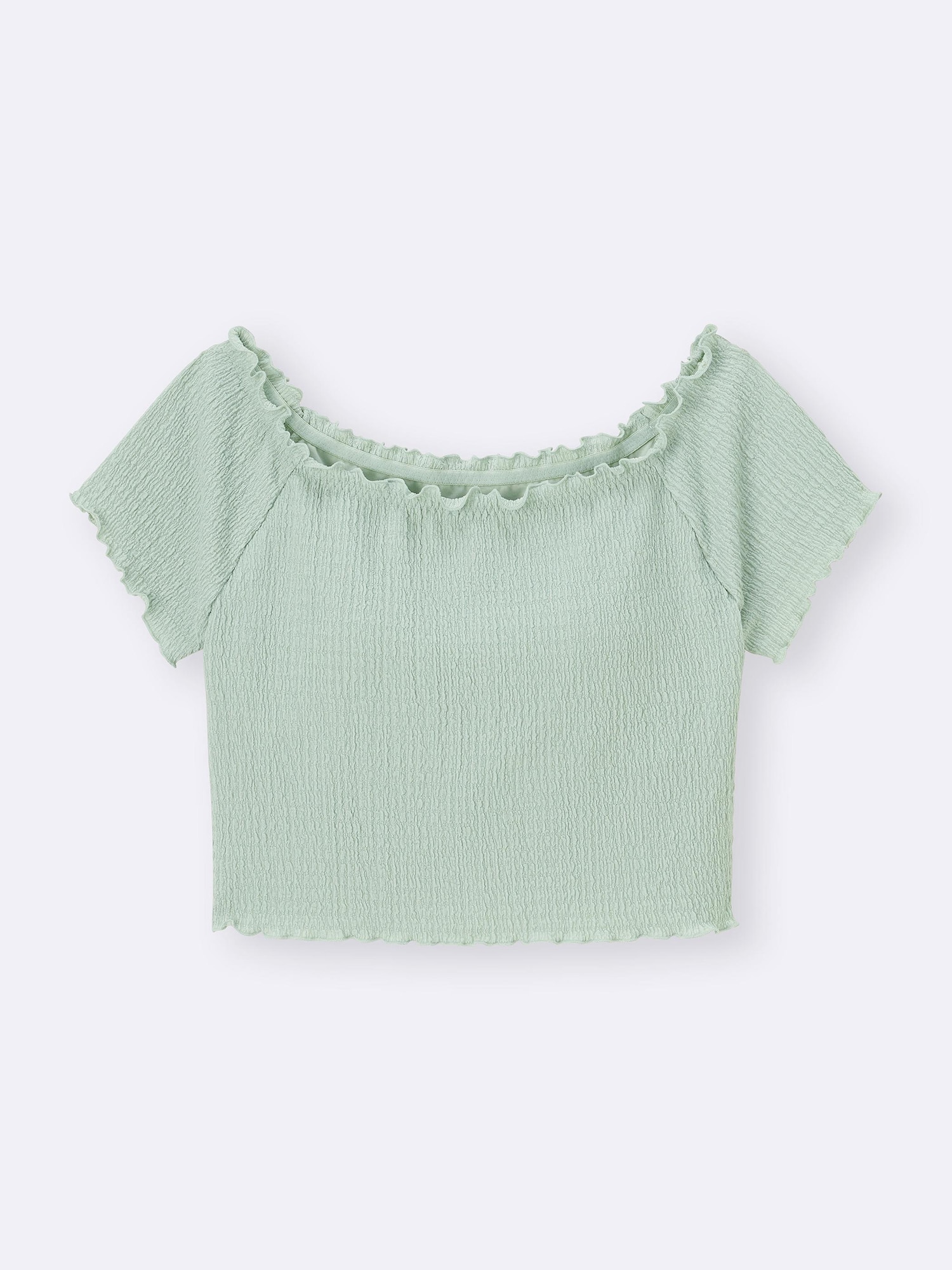 Women's Bra-Feel Cropped Off The Shoulder Shirring T-Shirt | GU US