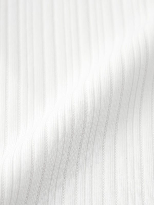 Cotton Blend Ribbed Cropped Henley T-Shirt