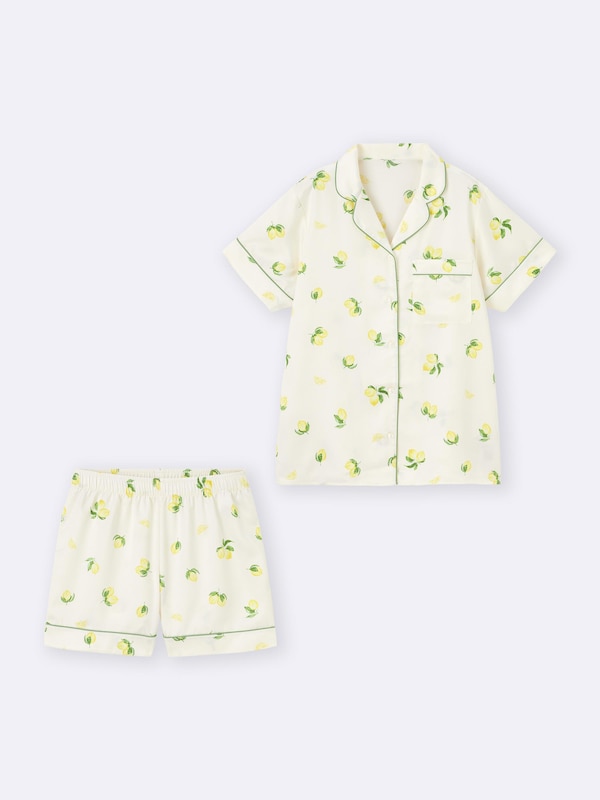 Satin Pajamas | Short | Lemon