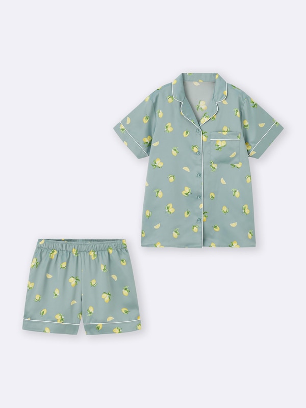 Satin Pajamas | Short | Lemon