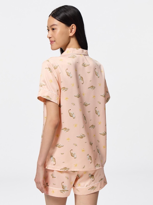 Satin Pajamas | Short | Cat