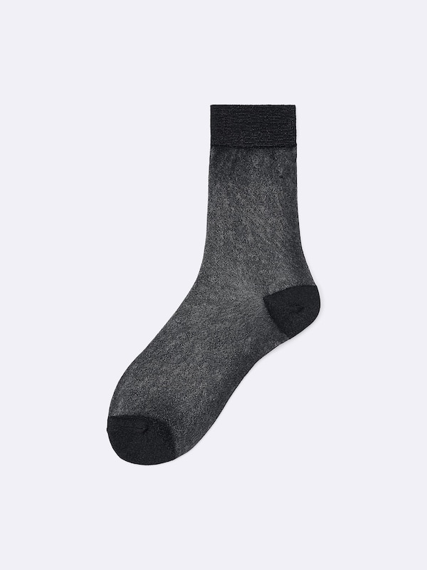 Glitter Sheer Crew Socks