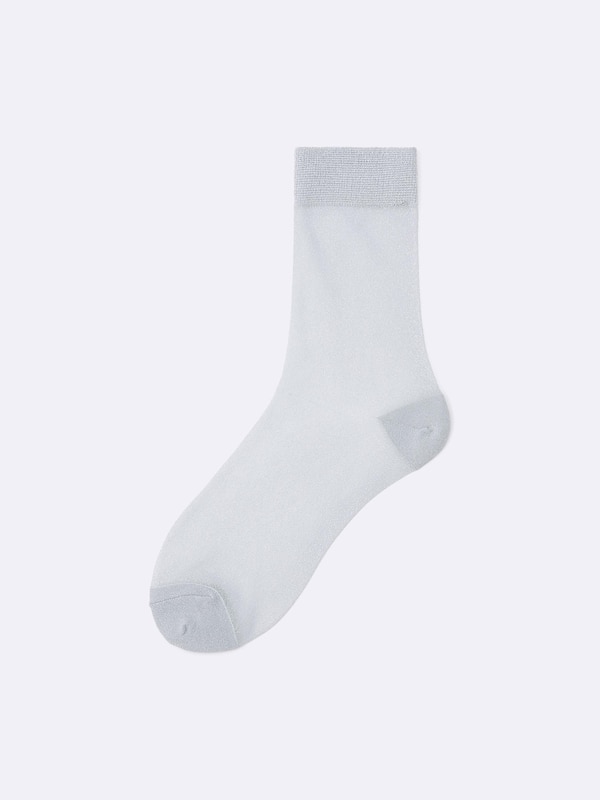 Glitter Sheer Crew Socks
