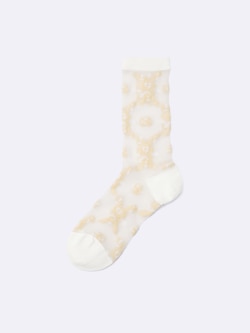 Sheer Crew Socks | Flower