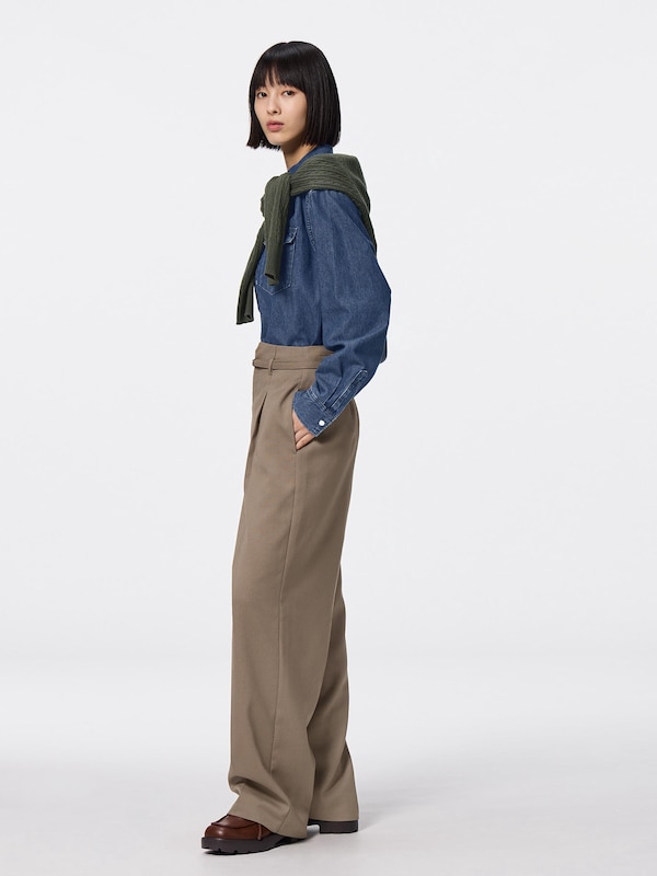 Belted Straight Pants