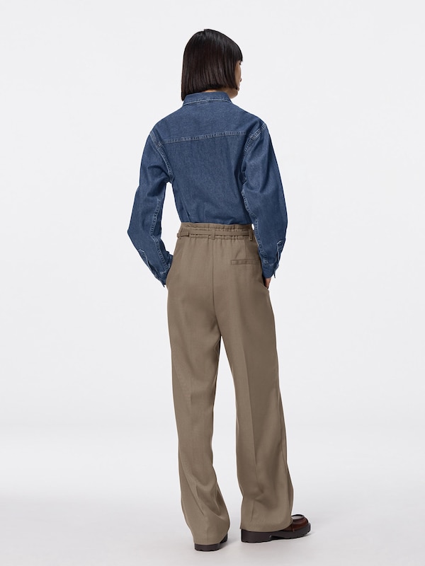 Belted Straight Pants