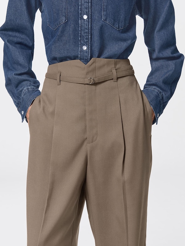 Belted Straight Pants
