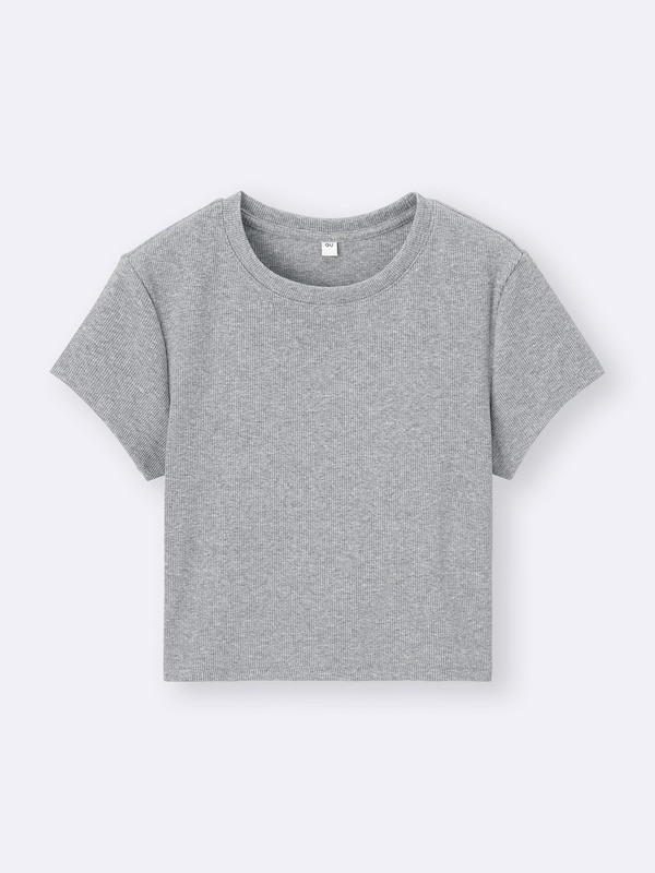 Ribbed Cropped T-Shirt