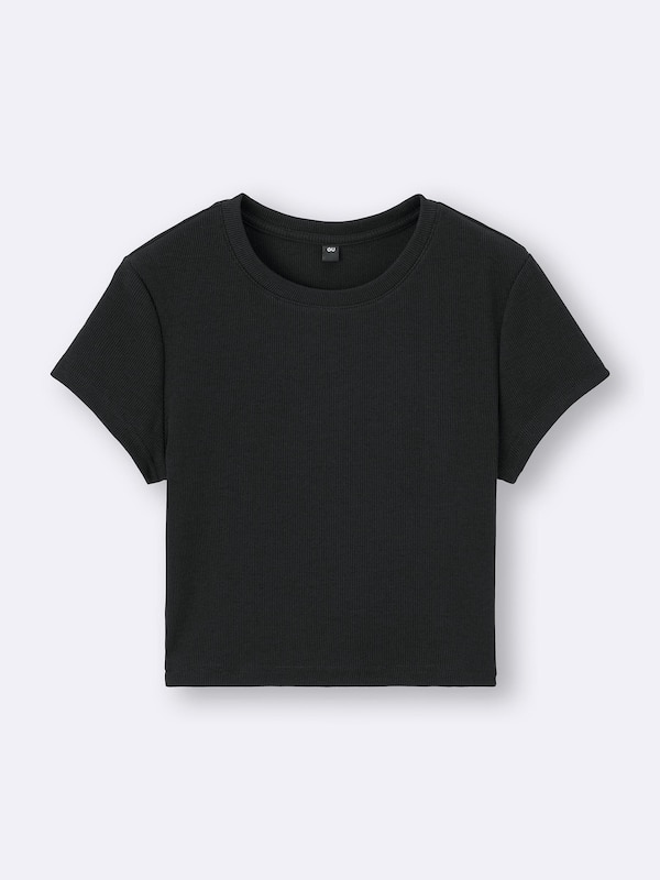 Ribbed Cropped T-Shirt
