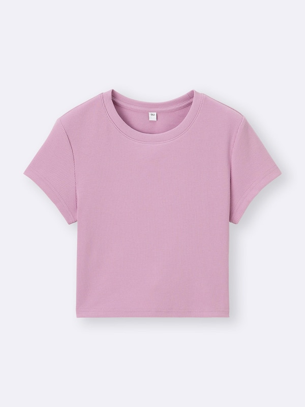Ribbed Cropped T-Shirt