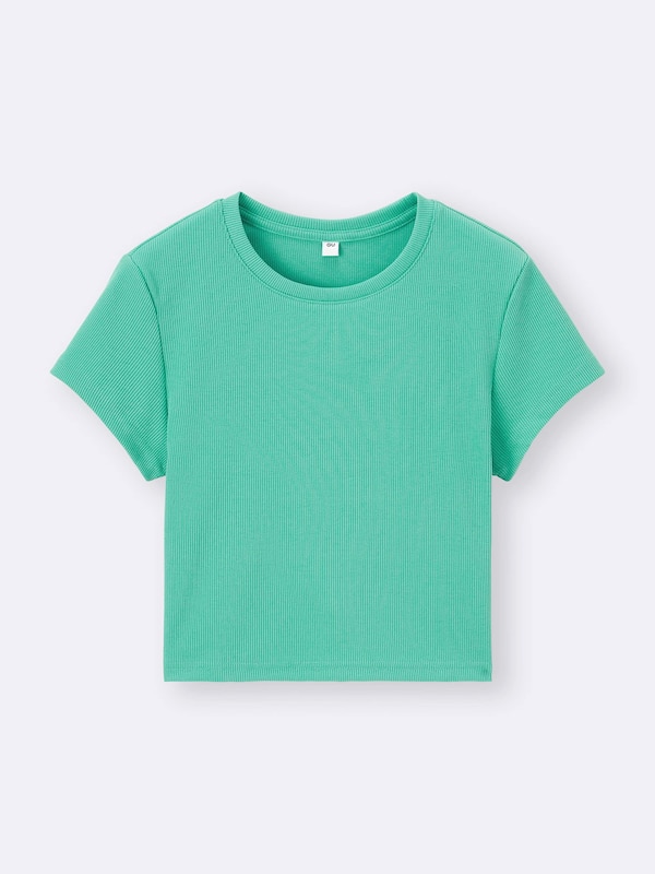 Ribbed Cropped T-Shirt