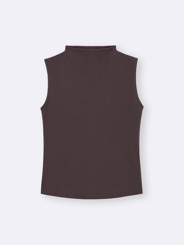 Mock Neck T-Shirt | Sleeveless