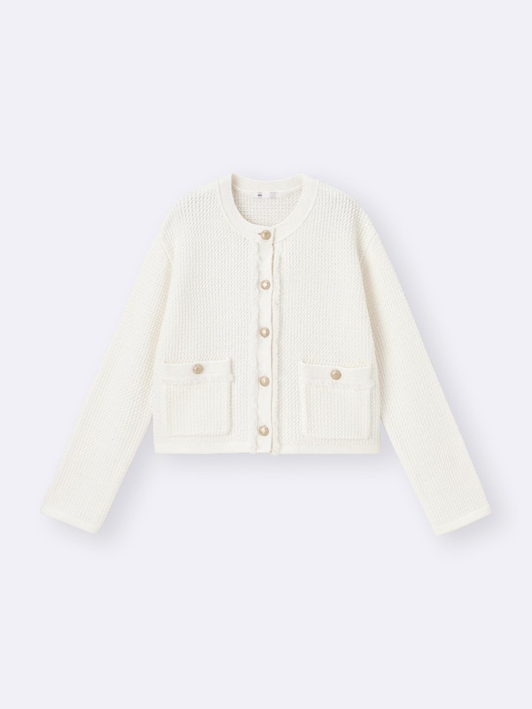 Fringe Double Pocket Knitted Jacket