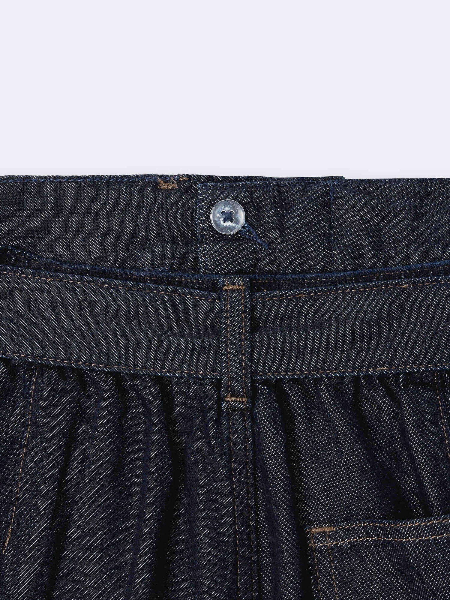 Light Denim Belted Wide Pants | GU US Light Denim Belted Wide Pants | GU US