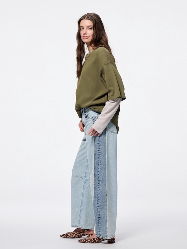 2 Tone Barrel Leg Jeans | Standard 30.5-31 Inseam