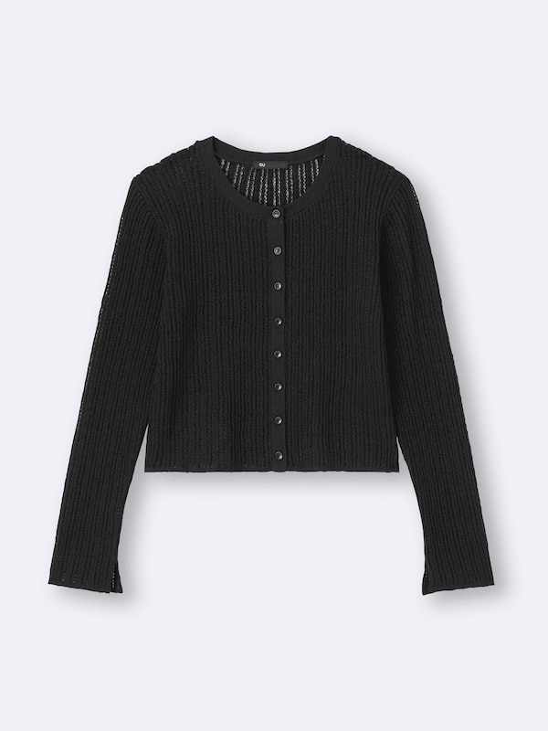 Loop Yarn Lacy Stitch Cardigan